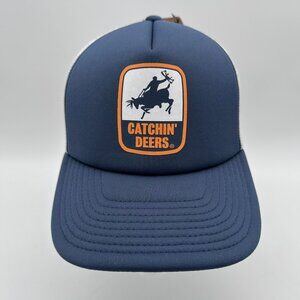 Catchin' Deers Giddy-Up‎ Foam Meshback Snapback Trucker Cap, OSFM, Blue/White